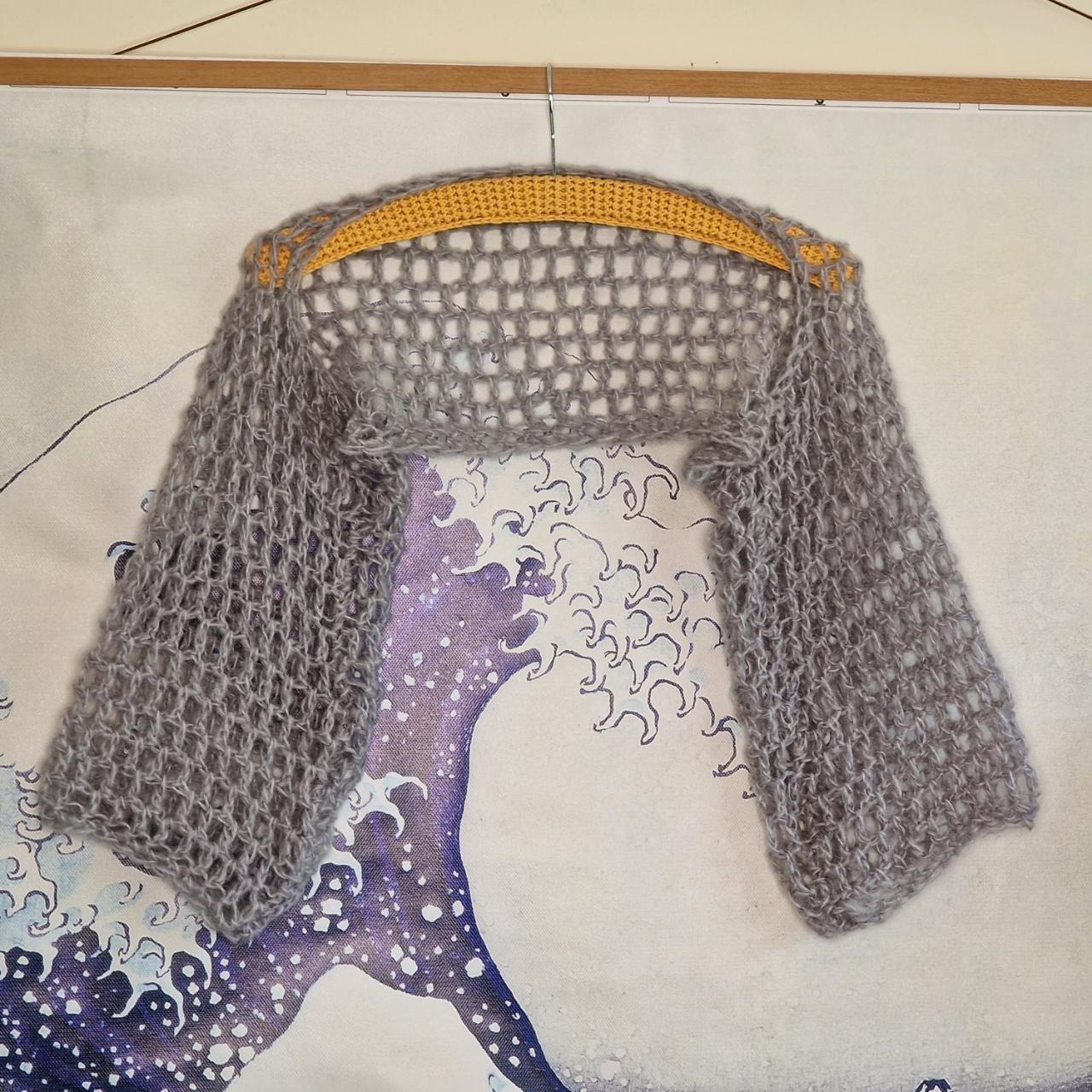 Handmade Crochet Shrug Sleeves Arm warmer Mesh... Depop