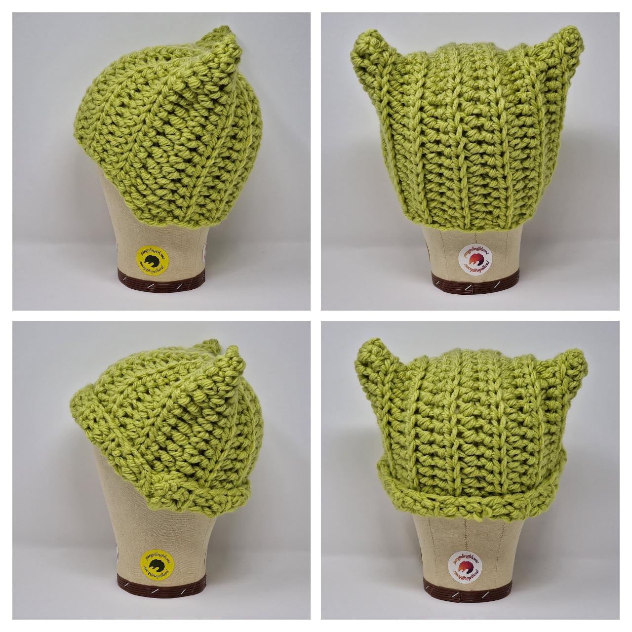 handmade-crochet-cat-ear-hat-in-super-chunky-lime-depop