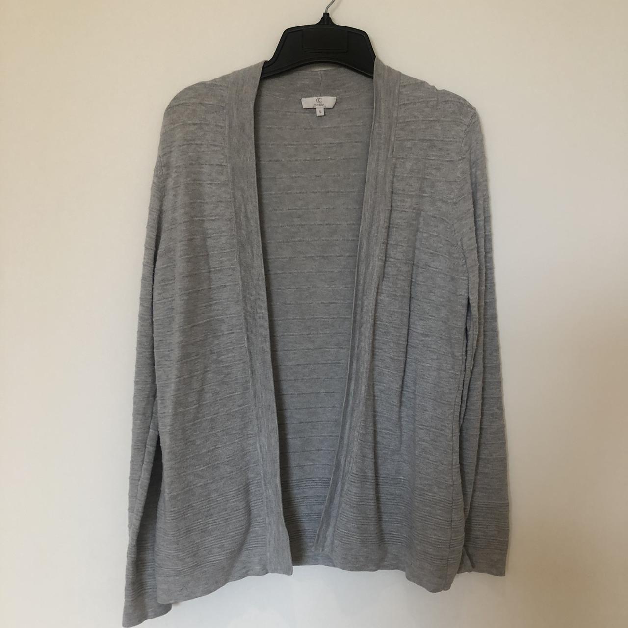 CC women’s knit cardigan grey size petite... Depop