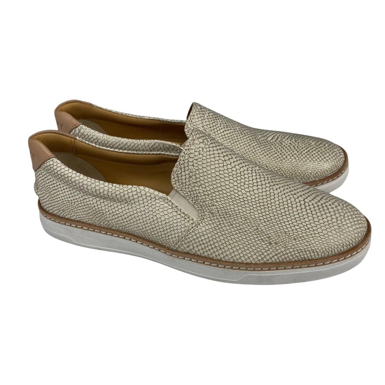 Sperry Women's White and Gold Loafers