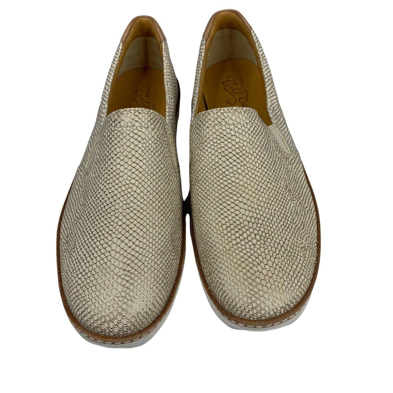Sperry Women's White and Gold Loafers (2)