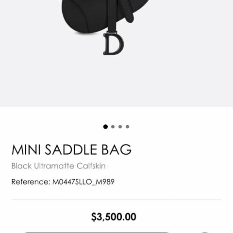 Mini Saddle Bag Black Ultramatte Calfskin