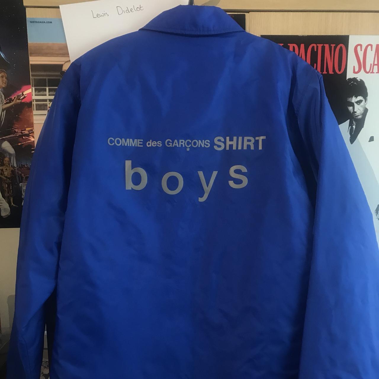 CDG shirt boys coach jacket 8.5/10 Size L... - Depop