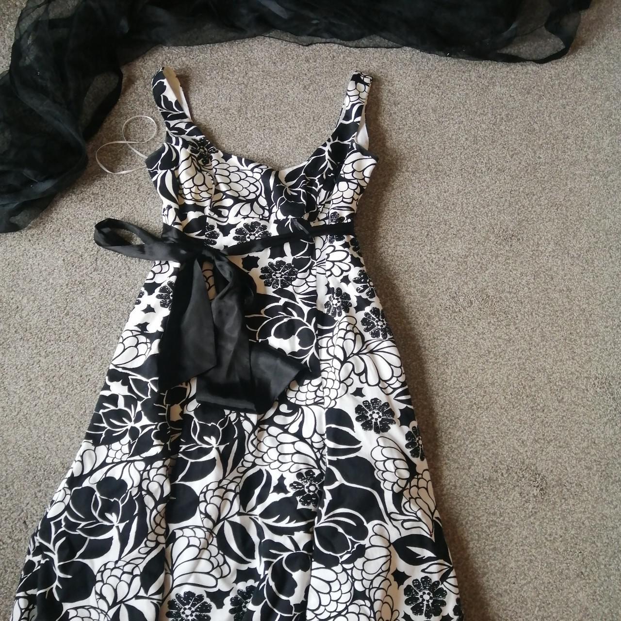 Debenhams black and white dress best sale