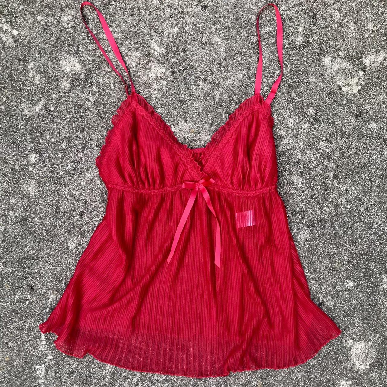 red hot lil lingerie set ️‍🔥🤤 adorable bow, lettuce... - Depop