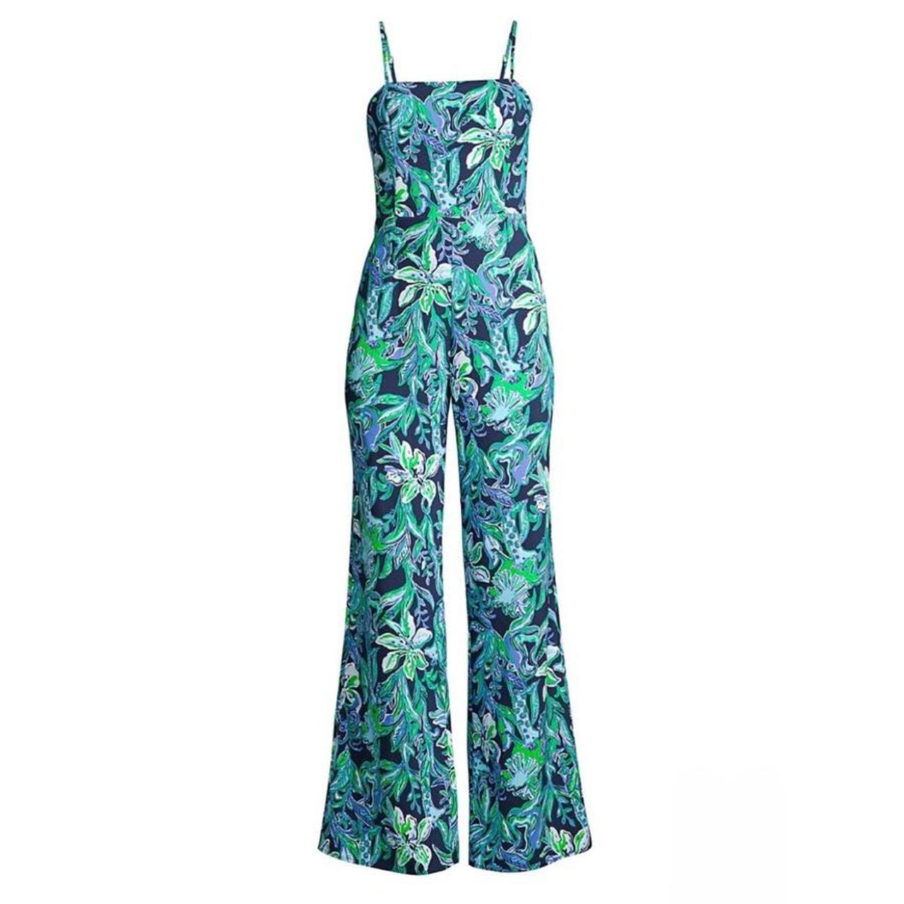 Lilly Pulitzer Women's Blue Jumpsuit Depop