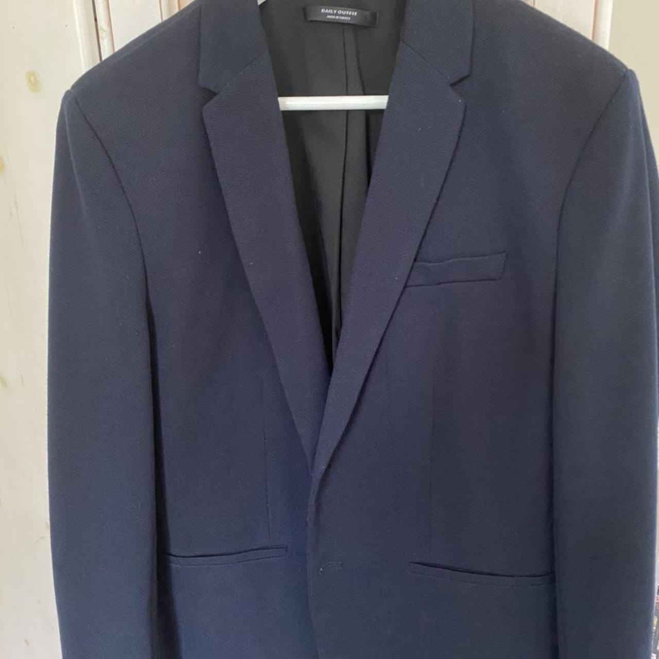 Men’s Zara navy blue blazer. Rarely worn. Can be... - Depop