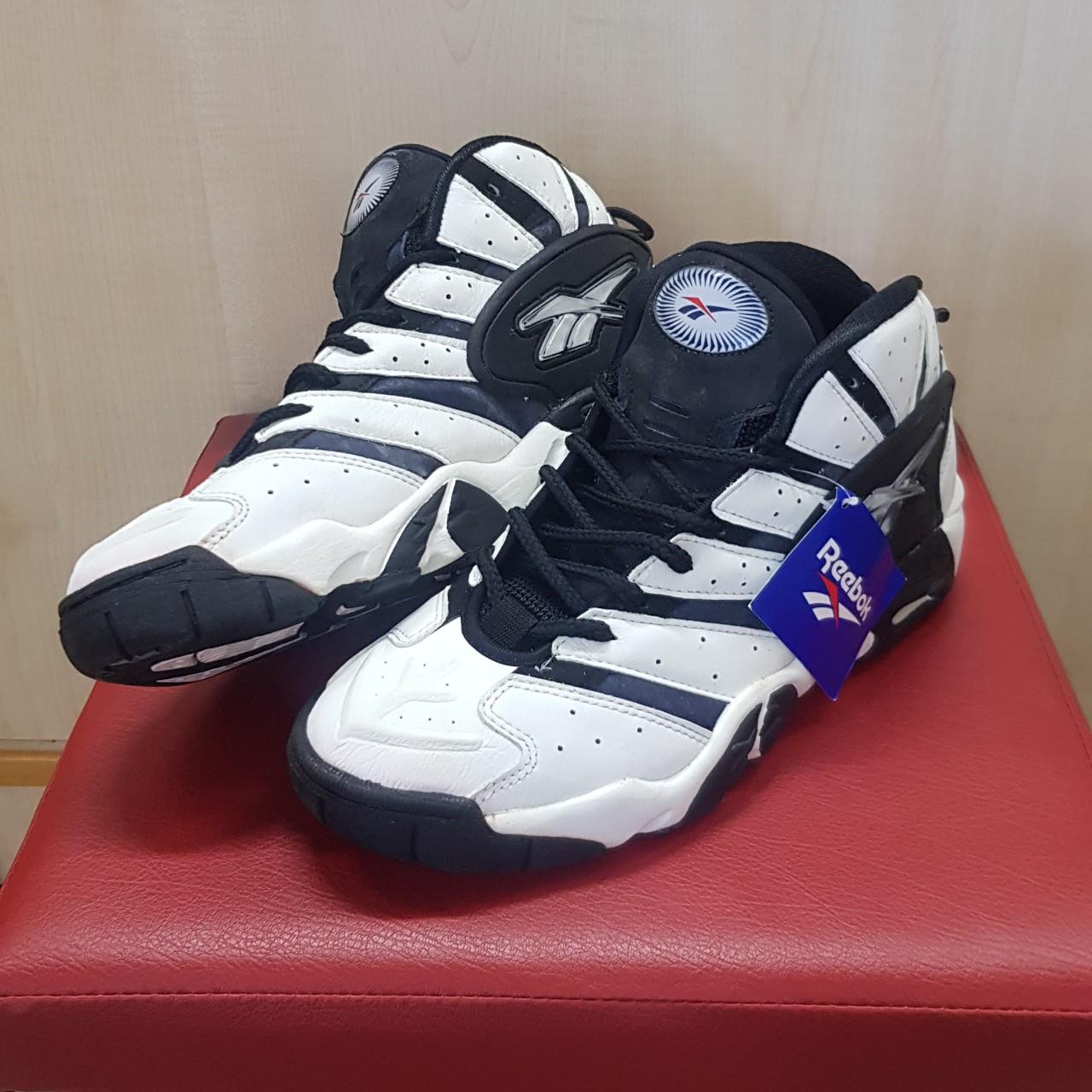 Reebok PROPHET White/Black/Navy 1990s reebok Basket... - Depop