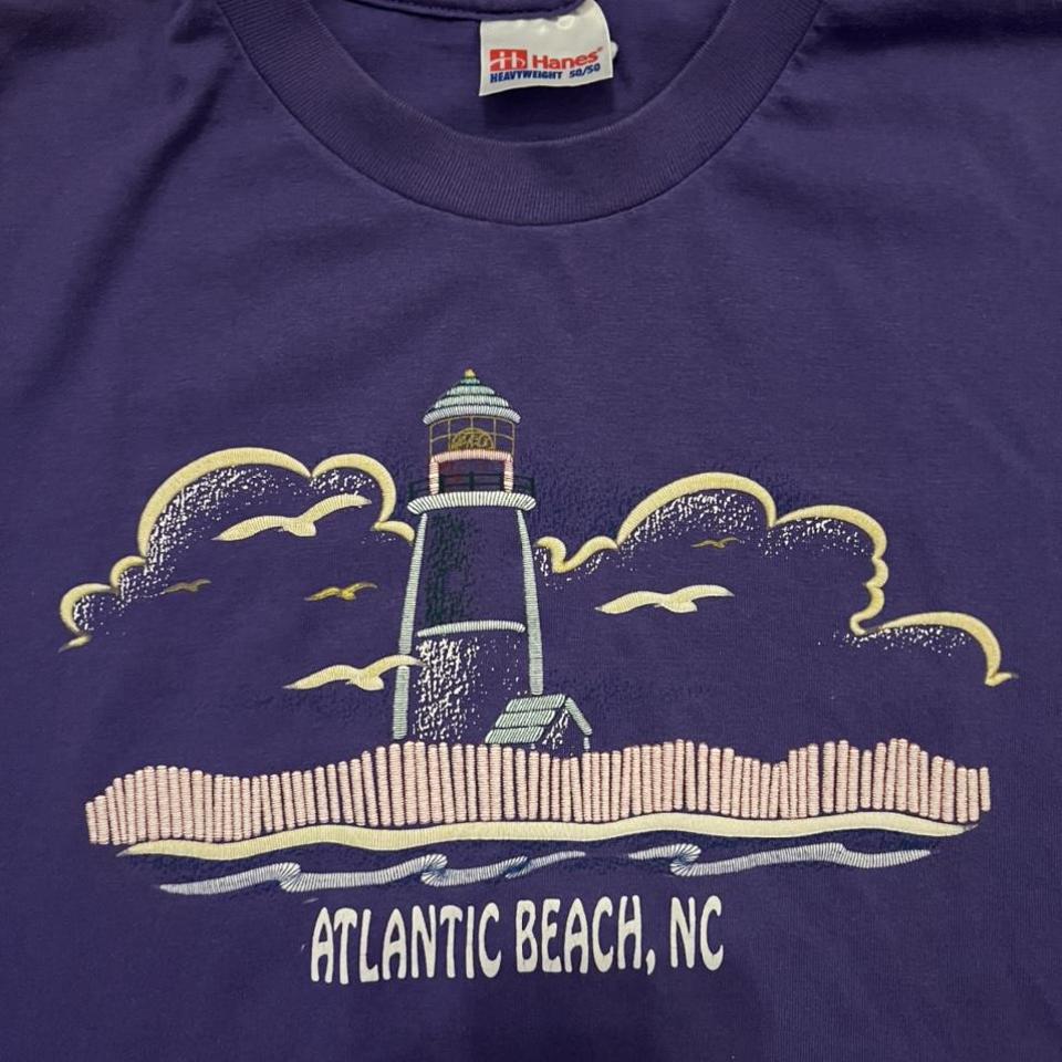 Vintage 90s Ocean Lighthouse Atlantic Beach North... - Depop