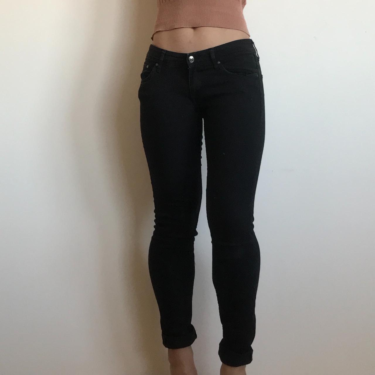 H&M super skinny super low waist jeans size 27x32... - Depop