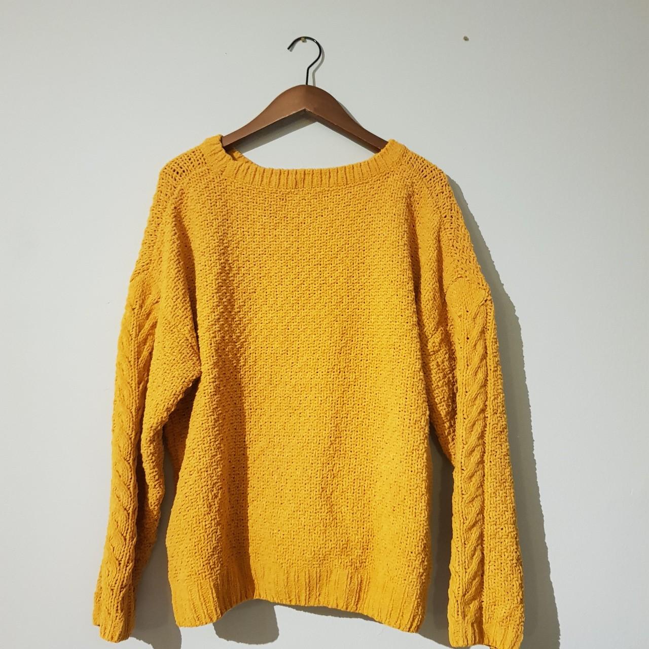 Yellow jumper - Primark Size M. Chunky wide knit... - Depop