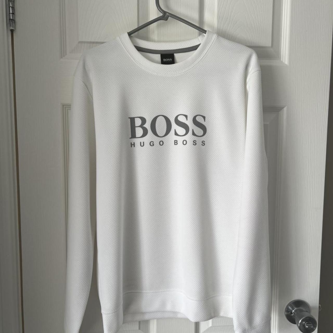 Mens white hugo store boss jumper