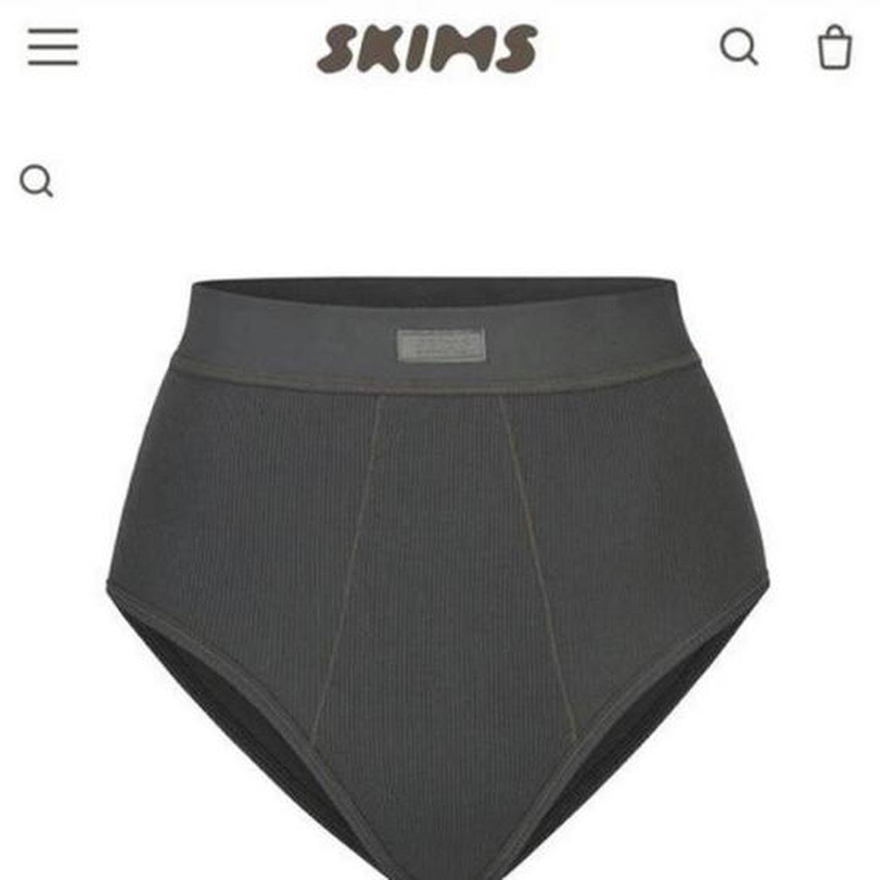 skims cotton rib brief brand new w tags size medium - Depop