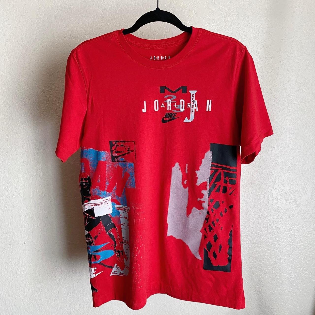 Red Michael Jordan Tee ♼ Size & Measurements: M •... - Depop