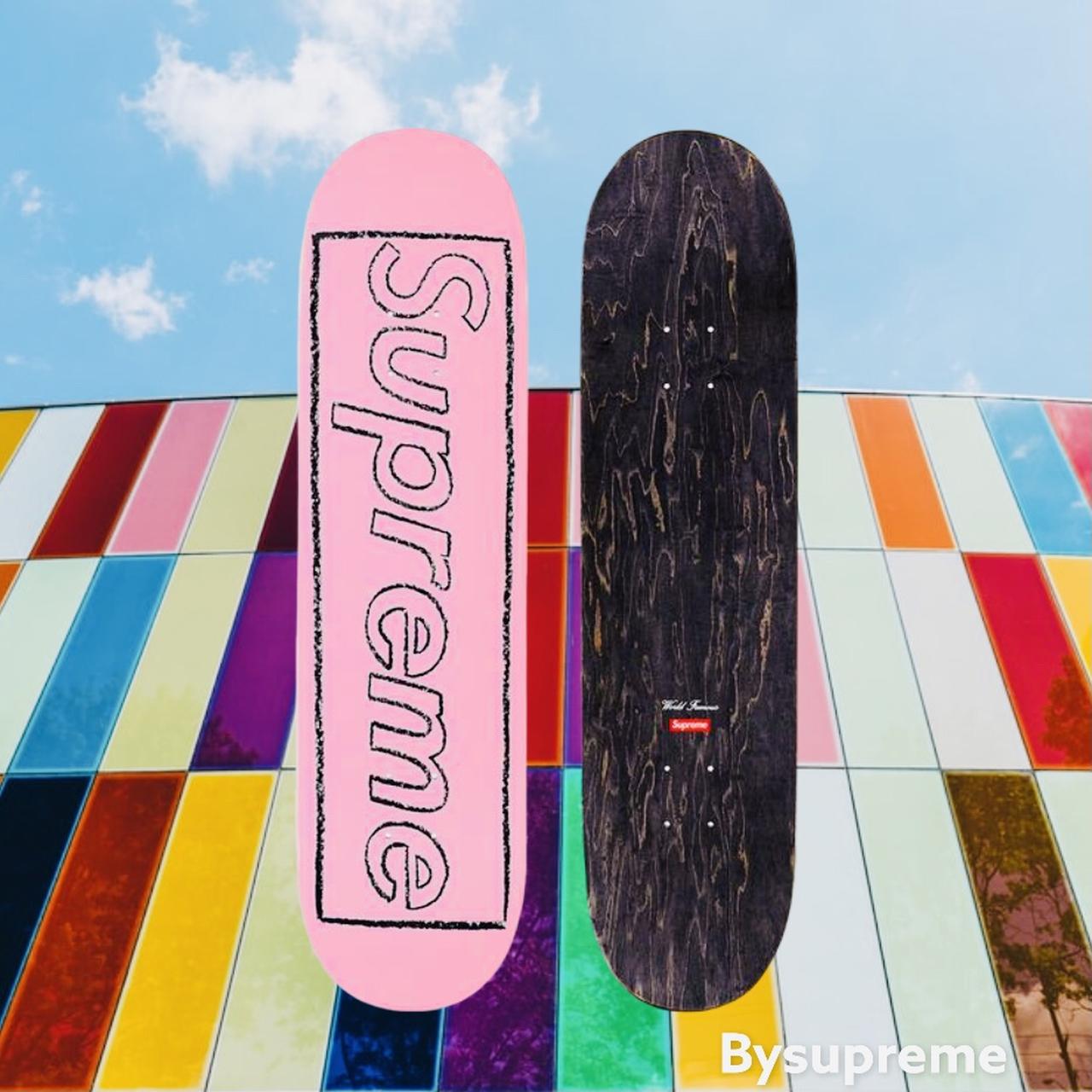Supreme x KAWS Chalk Logo Skatedeck (Purple) – Post Modern