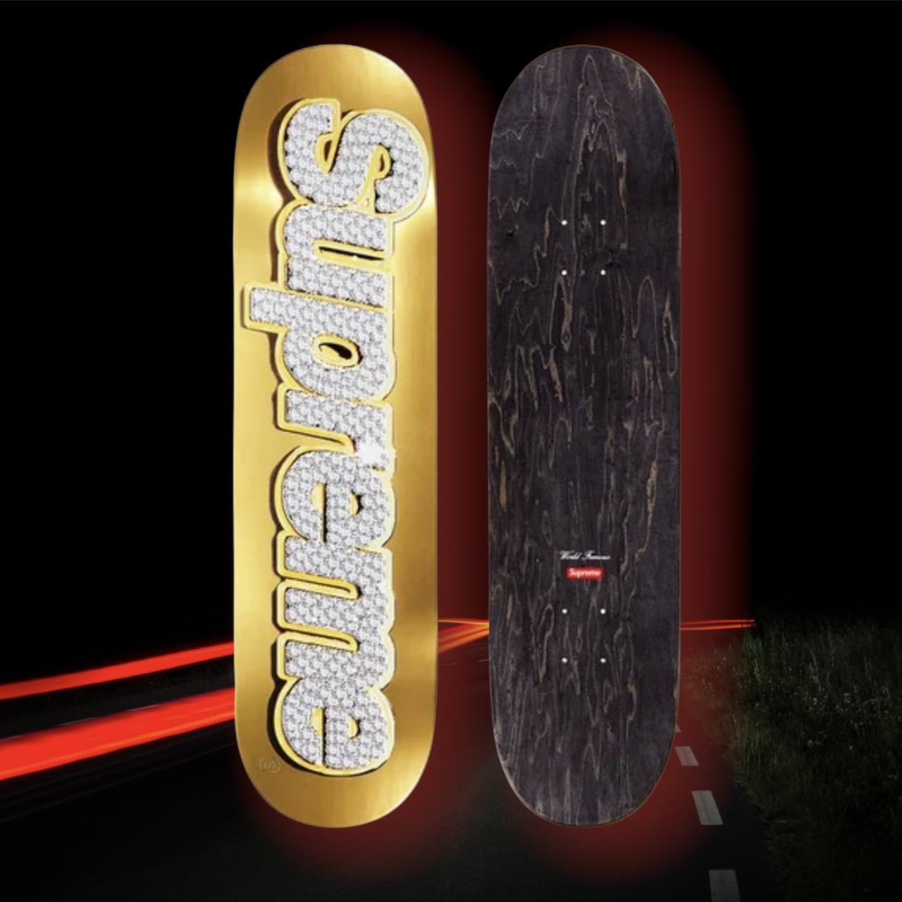 Supreme Bling Box Logo Gold Skateboard Deck / Brand - Depop