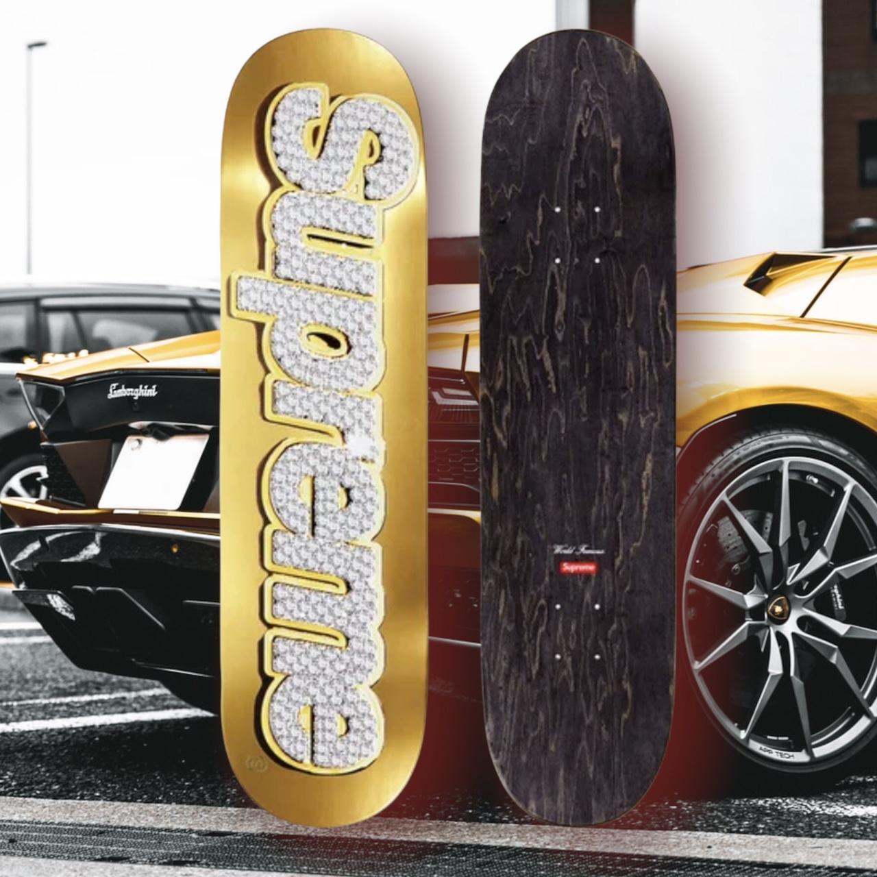 Supreme Bling Box Logo Gold Skateboard Deck / Brand...