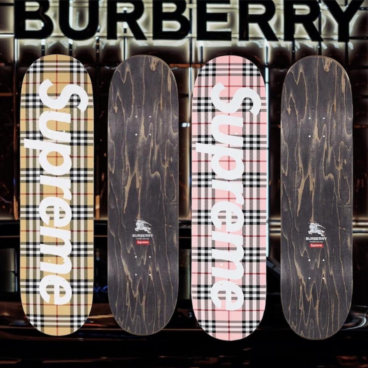Supreme Burberry Skateboard Deck Set / Brand New / - Depop