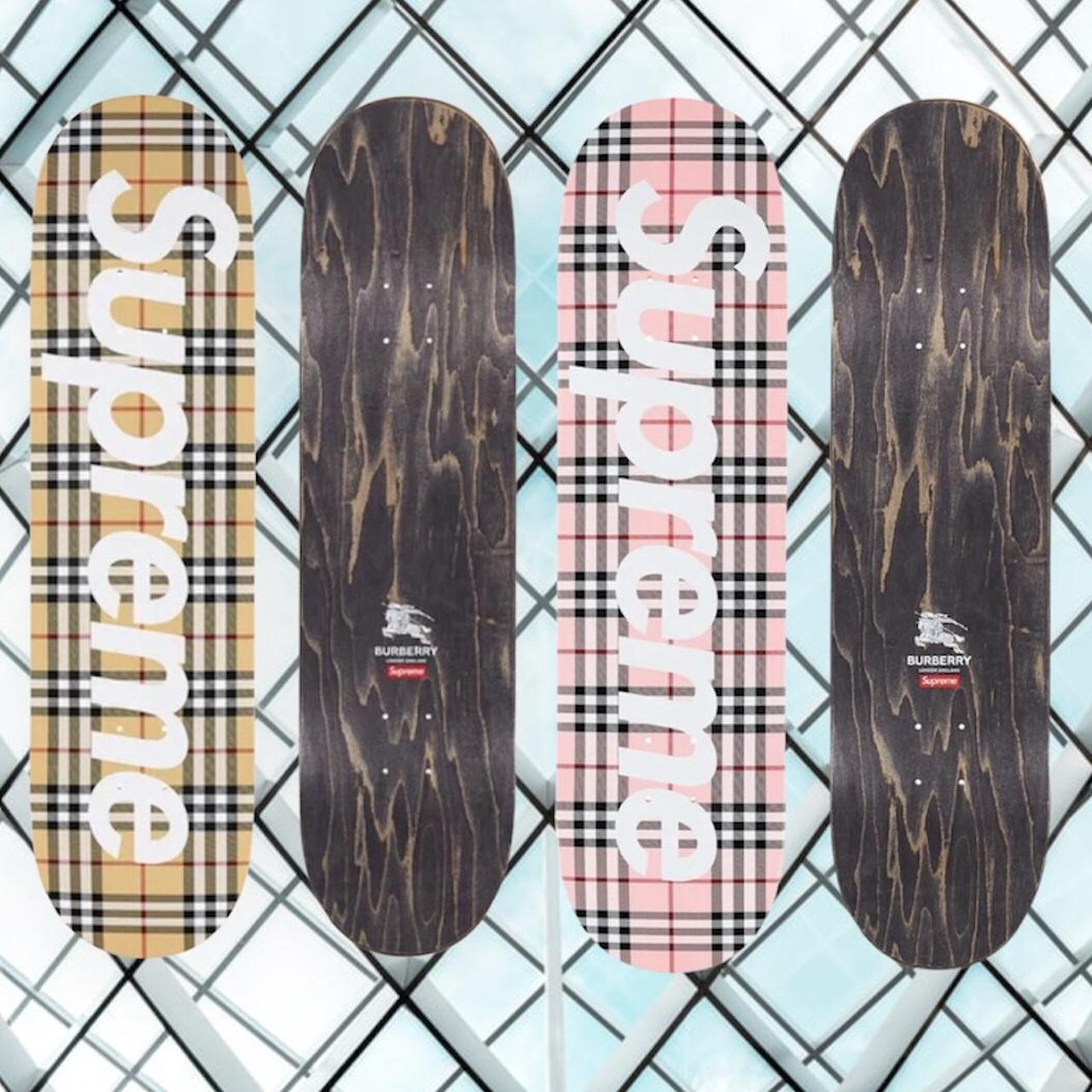 Supreme Burberry Skateboard Deck Set / Brand New / - Depop