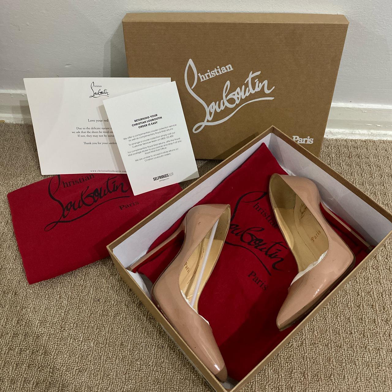 Louis Vuitton, Shoes, All Black Louis Vuitton Red Bottom Heels Size 4  Come With Box And Dust Bag