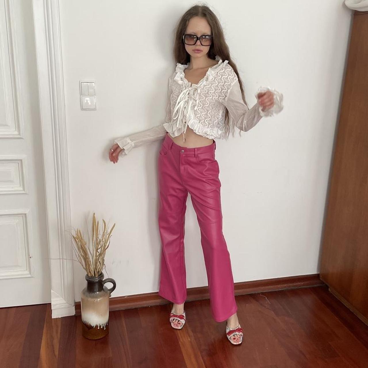 Incredible bubble gum pink pvc faux leather genuine... - Depop