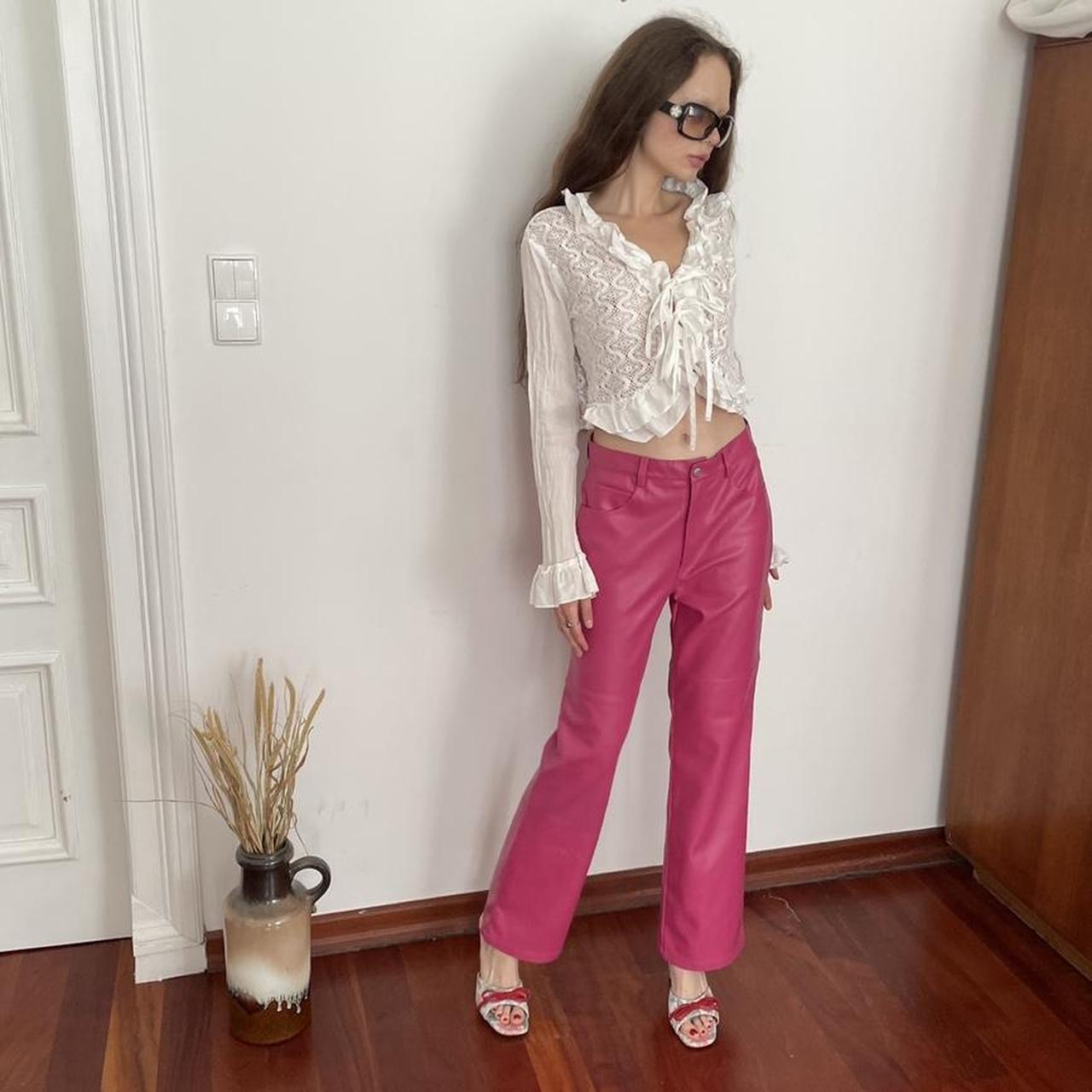 Incredible bubble gum pink pvc faux leather genuine... - Depop