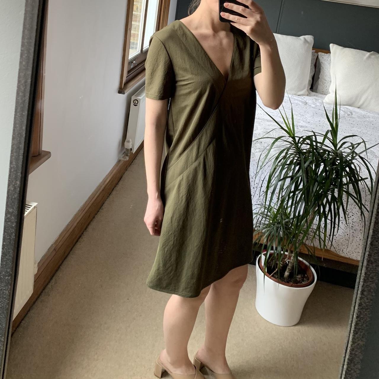 Zara Women's Khaki Dress | Depop