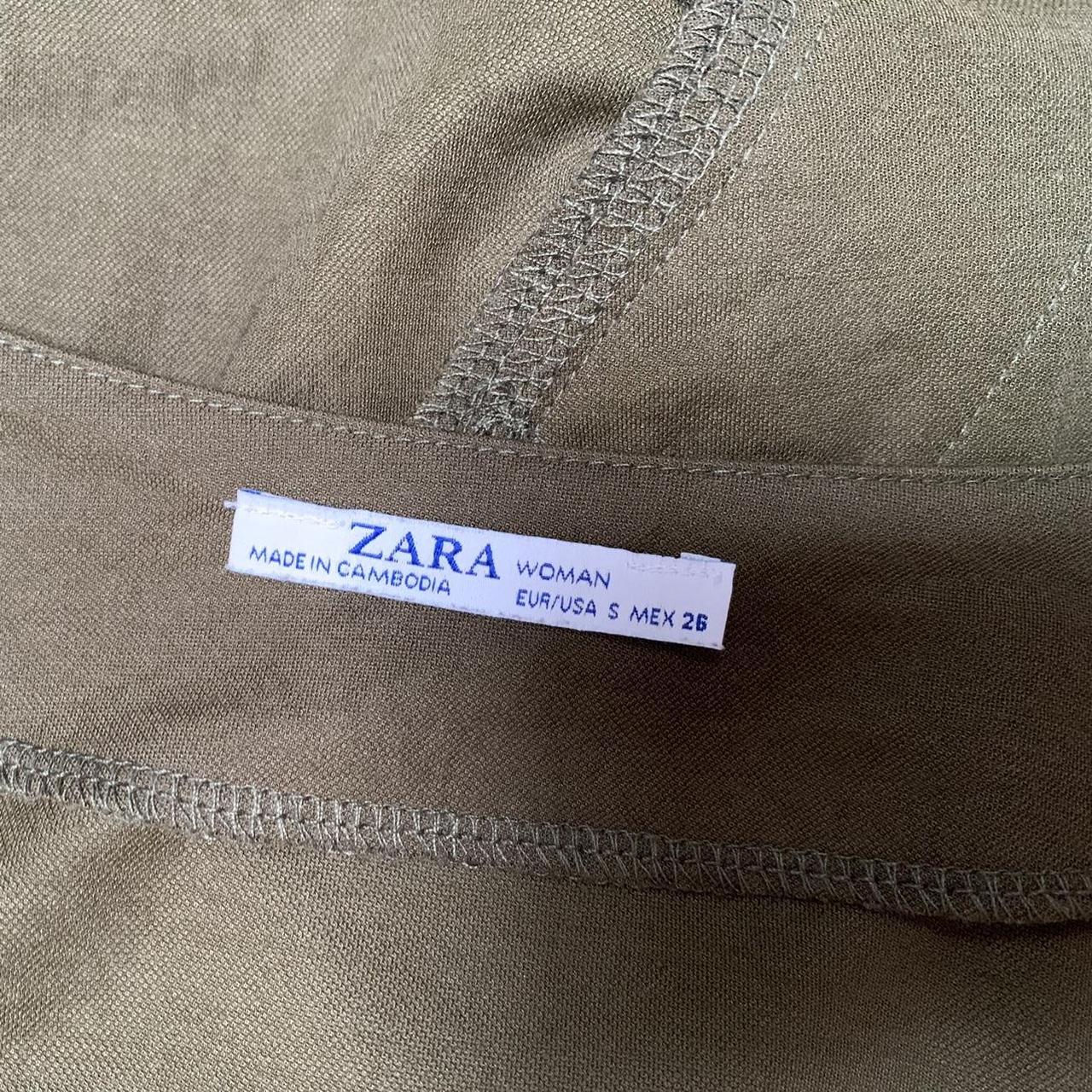 Zara Women's Khaki Dress | Depop