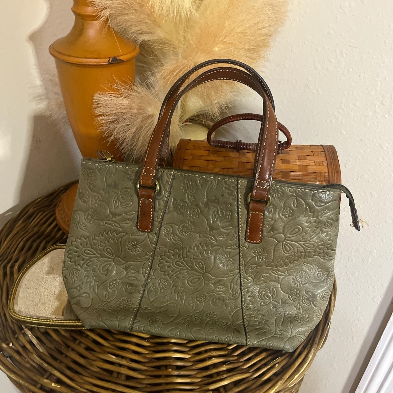 Fossil green online handbag