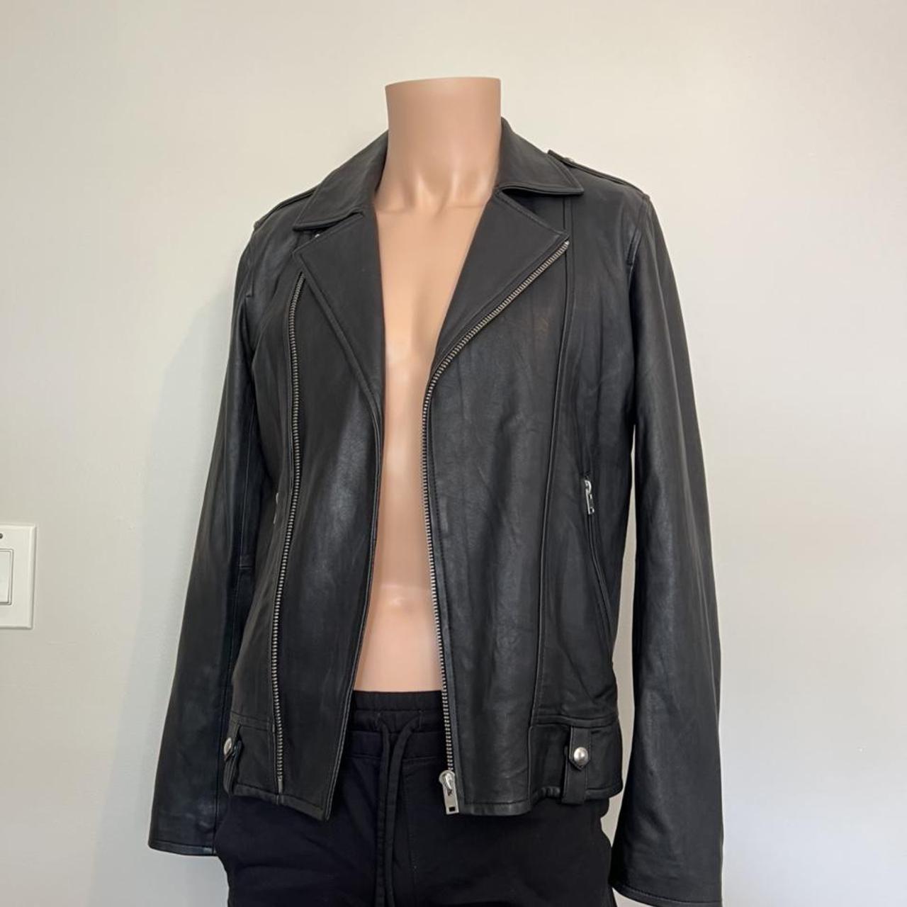 IRO leather biker jacket in a size mens small. This... - Depop