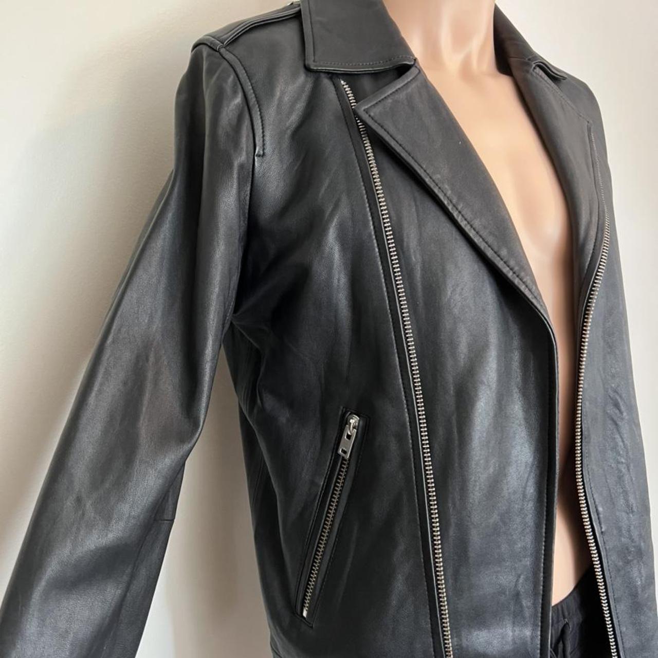 IRO leather biker jacket in a size mens small. This... - Depop