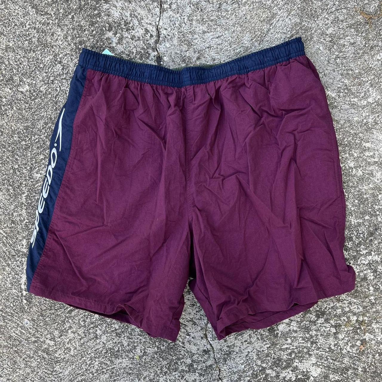 vintage speedo swim trunks shorts tagged size... - Depop