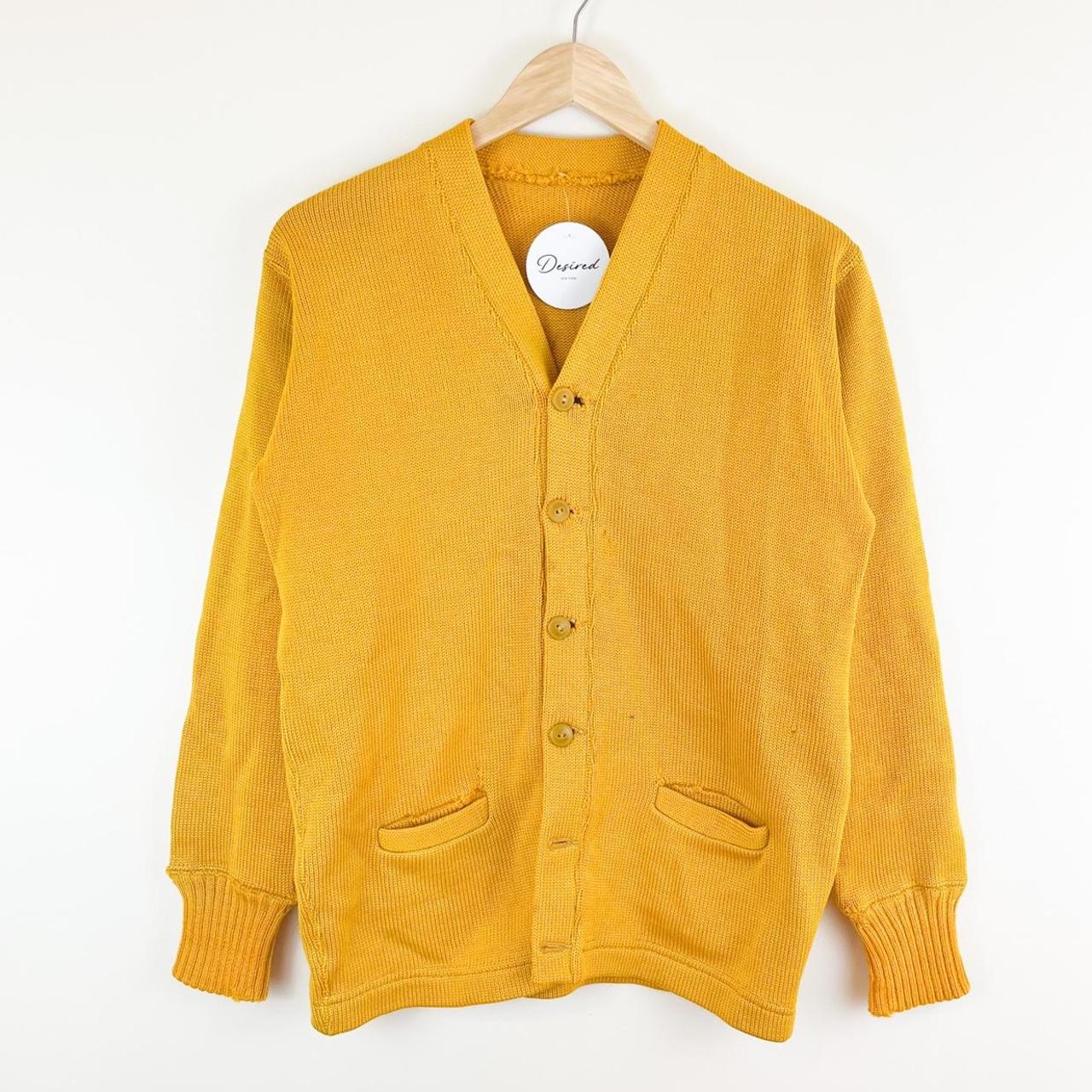 Men's Yellow Cardigan | Depop