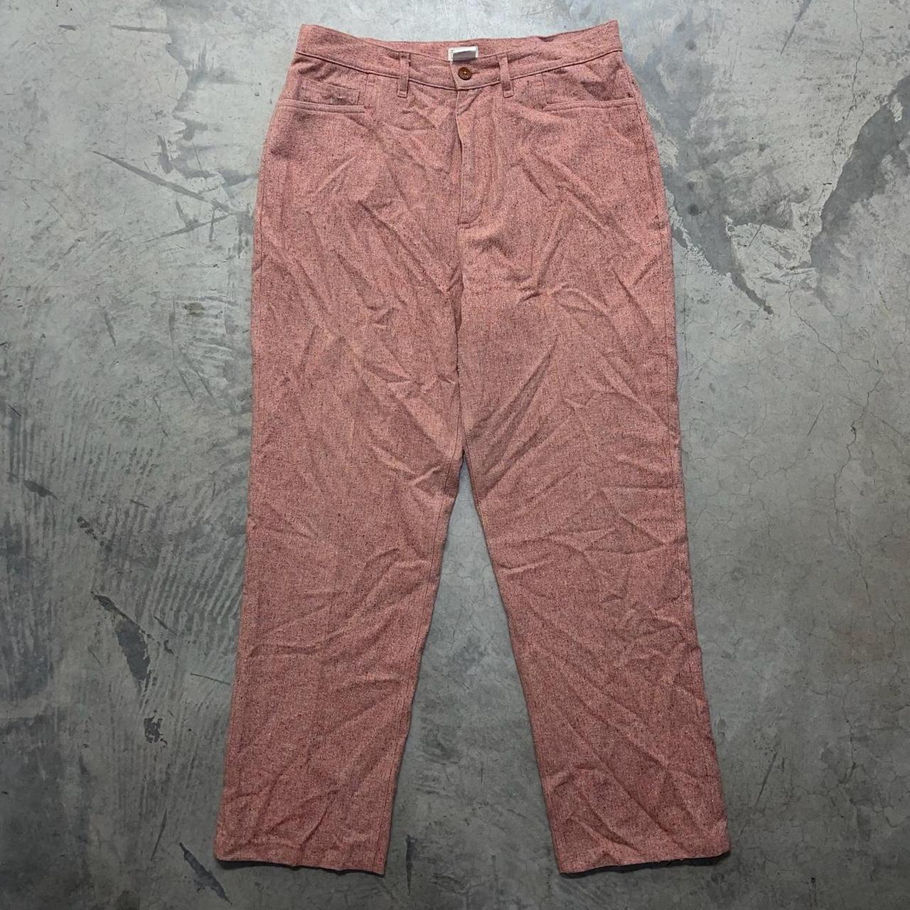 vintage llbean casual salmon wool pants womens 32... Depop