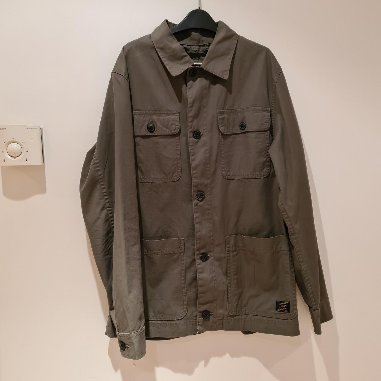 H&M cotton jacket/shirt in olive green. Men’s size... - Depop