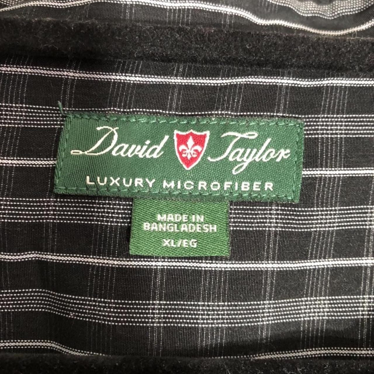 Vintage David Taylor Luxury Microfiber Mens Shirt ... - Depop