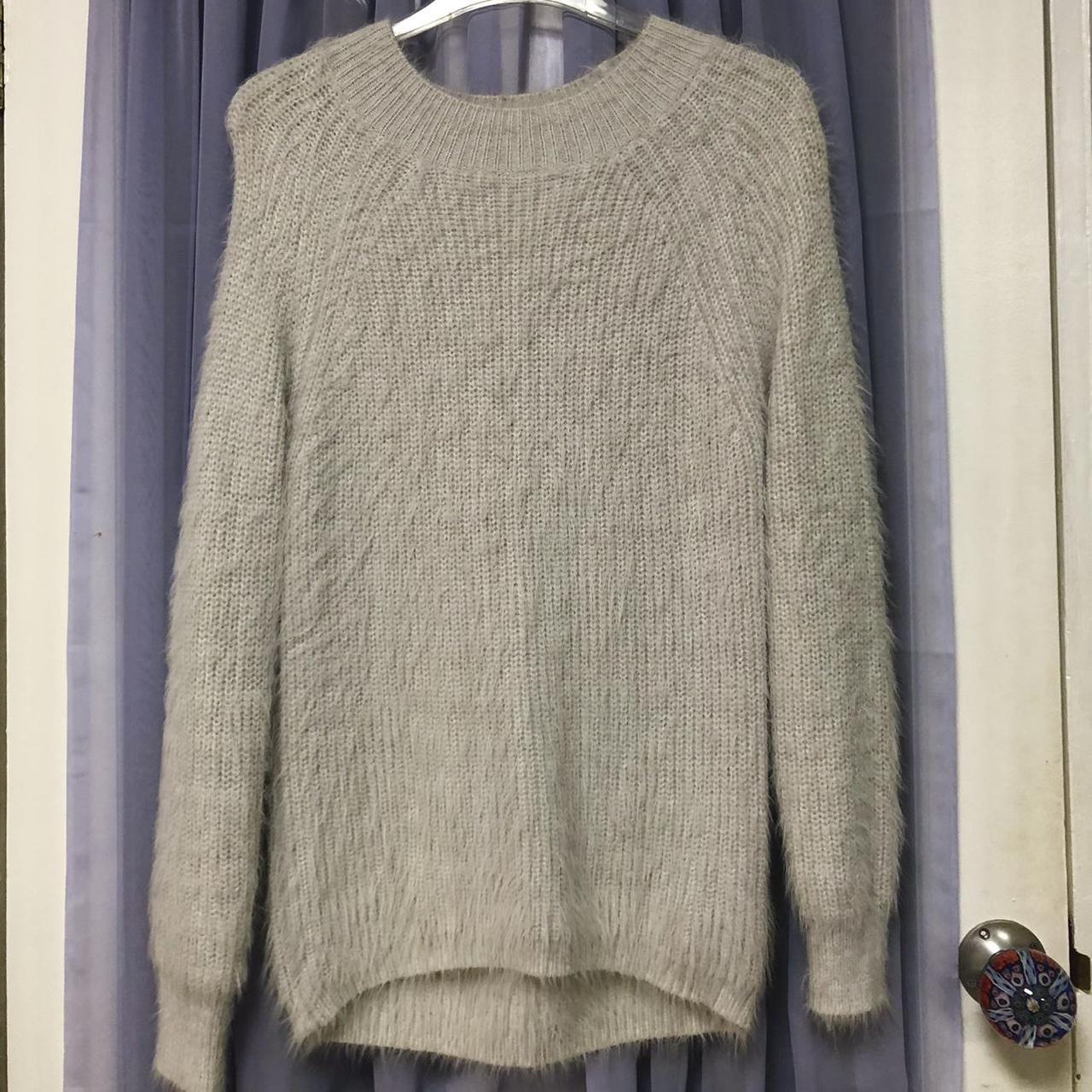 Primark grey fluffy jumper size XXS, worn a few... - Depop