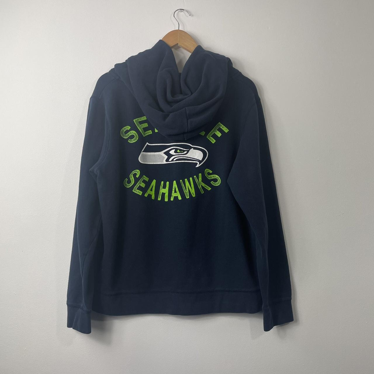 gray seattle seahawks nfl zip up hoodie (BOXY - Depop