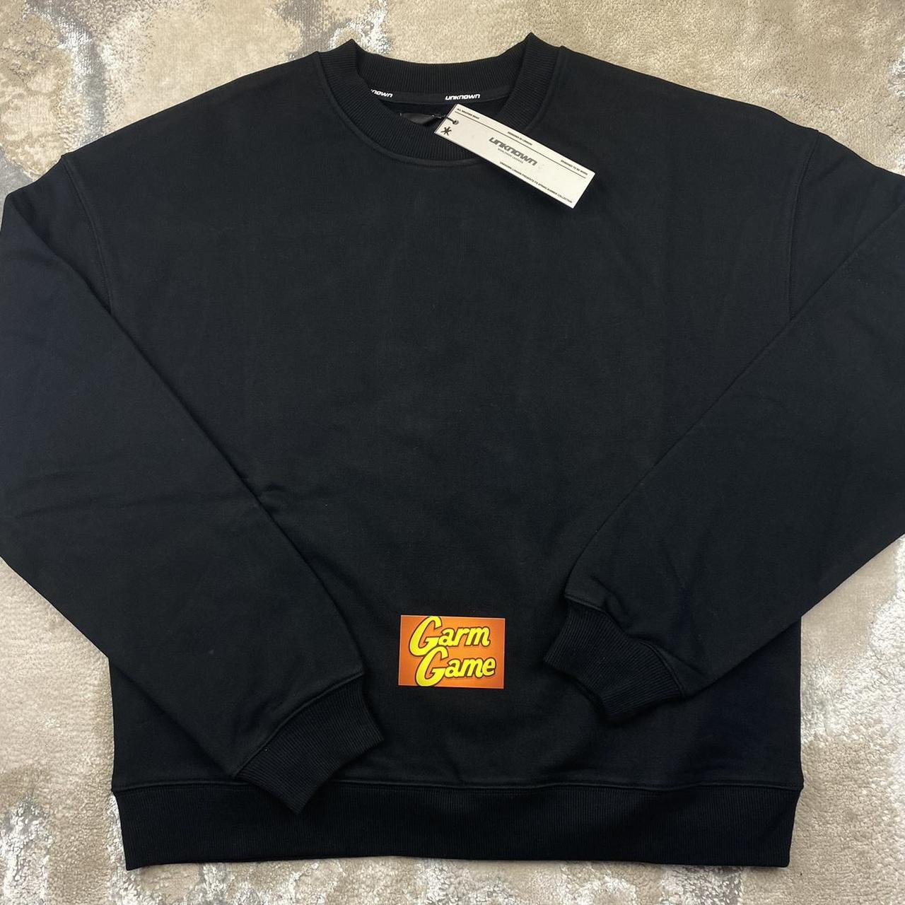 Unknown London Women's Black Sweatshirt | Depop