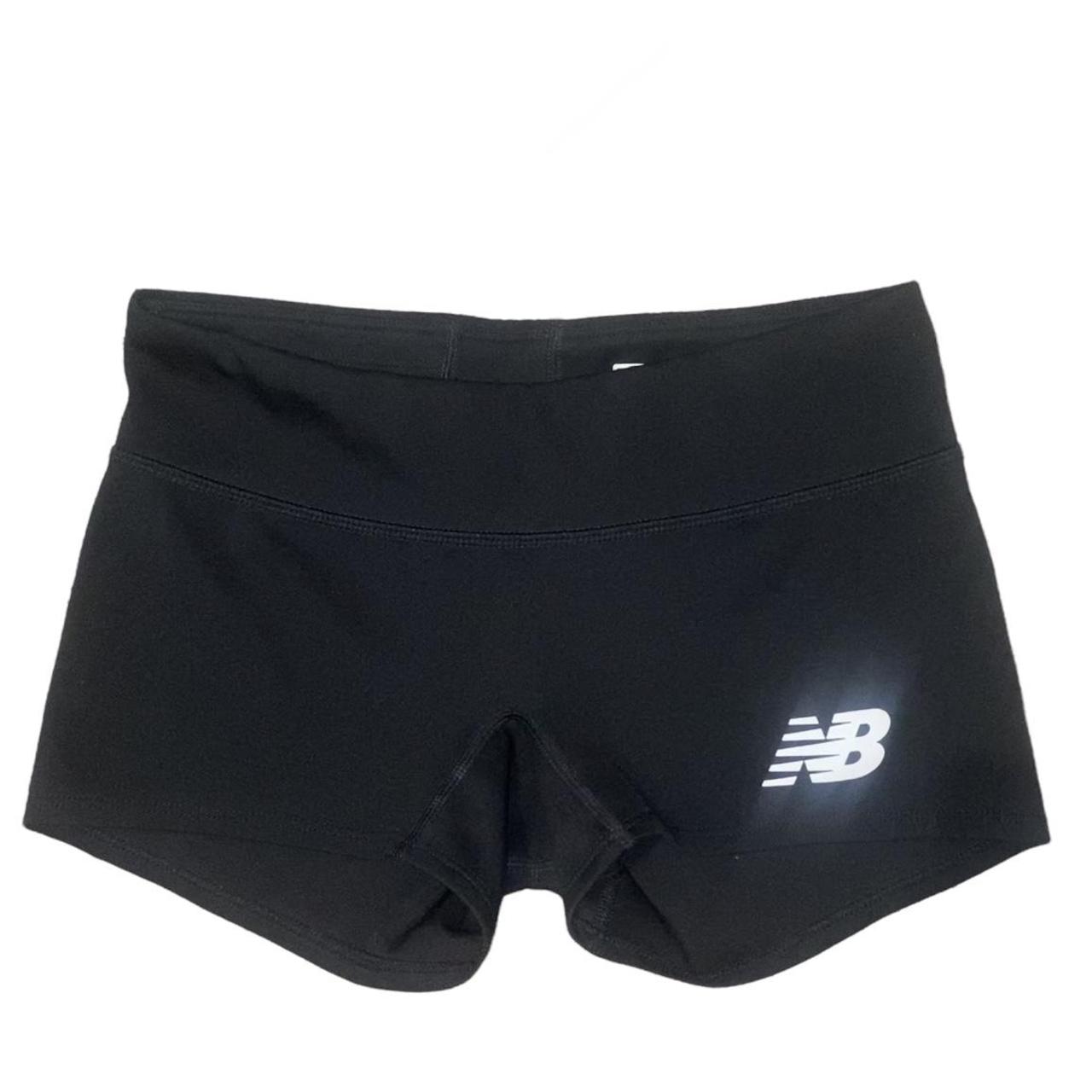 New Balance Women's Black and White Shorts Depop