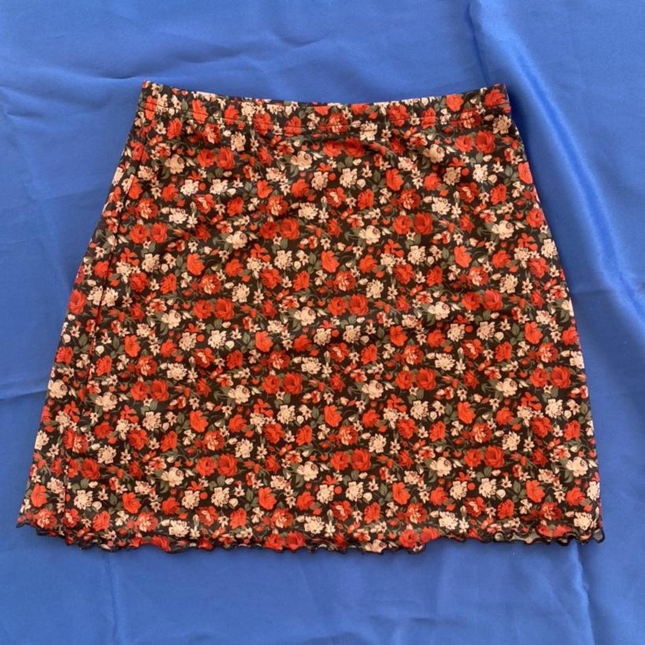 Women's Red and Black Skirt | Depop