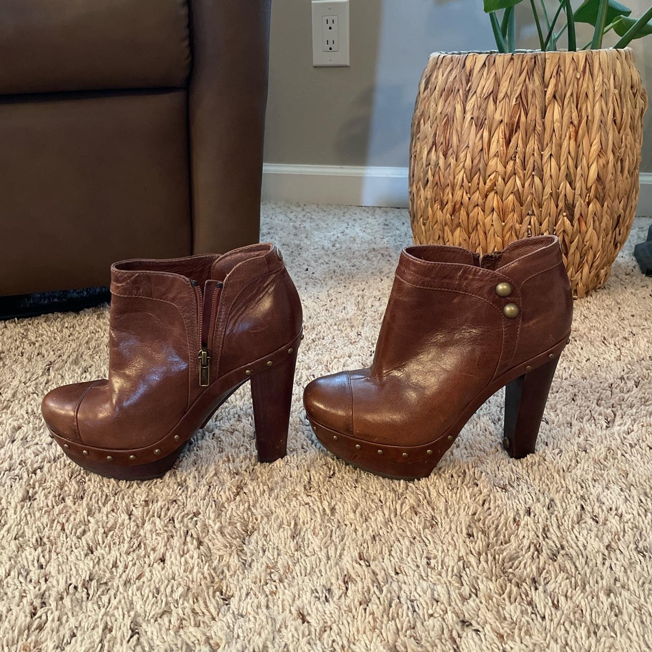 Ugg high heel ankle on sale boots