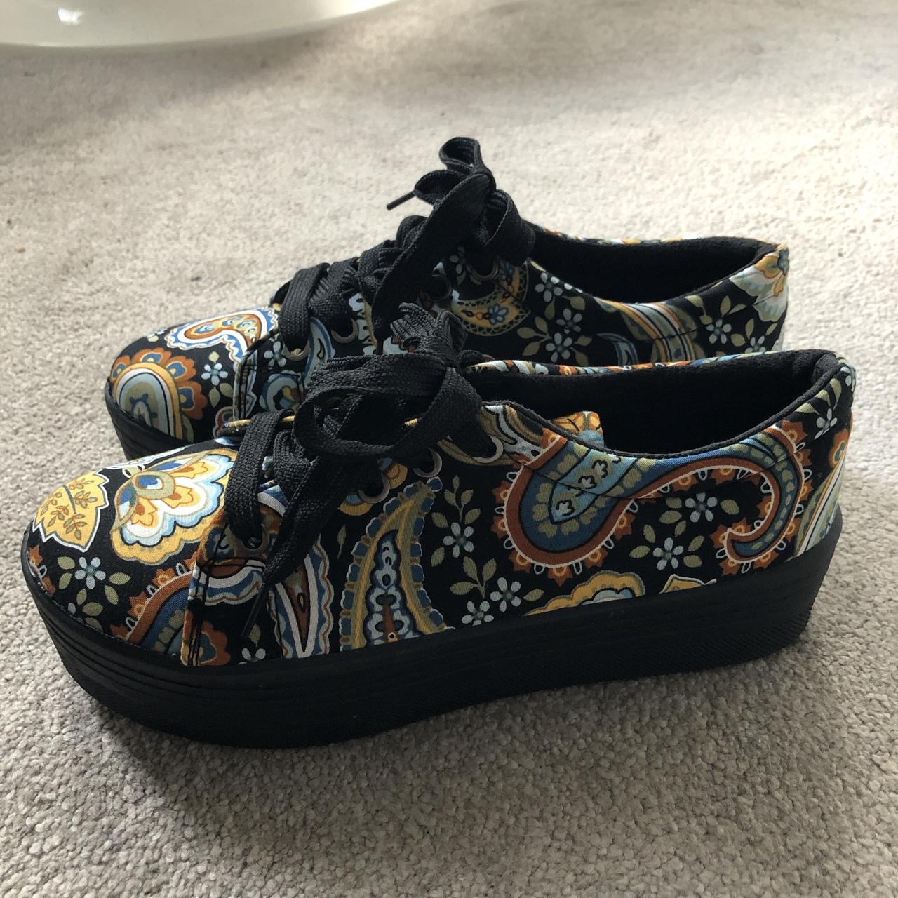 Funky Vintage Wedge Trainers - Only Worn Once - Size... - Depop