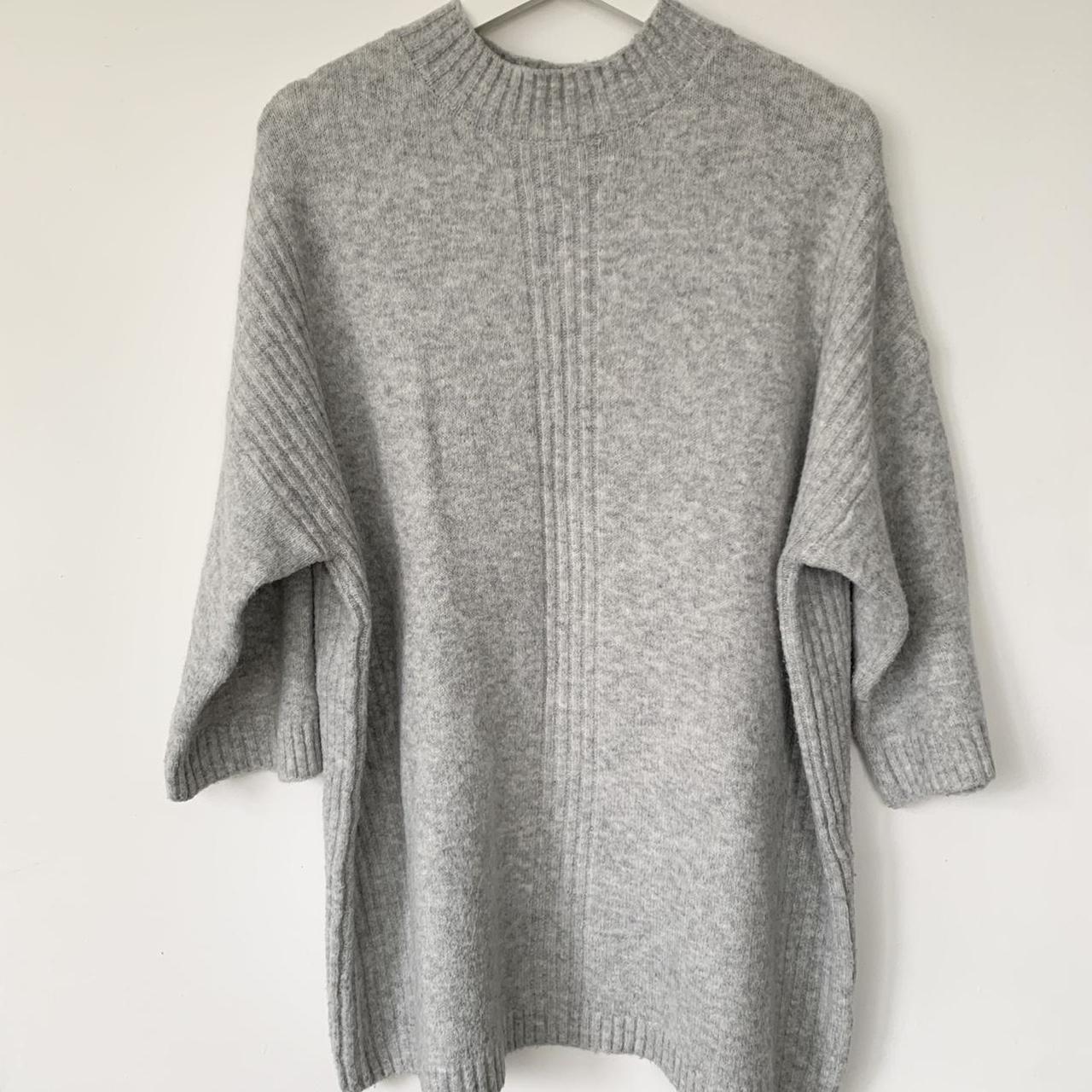 Oliver Bonas Grey Oversized Jumper Size:... - Depop