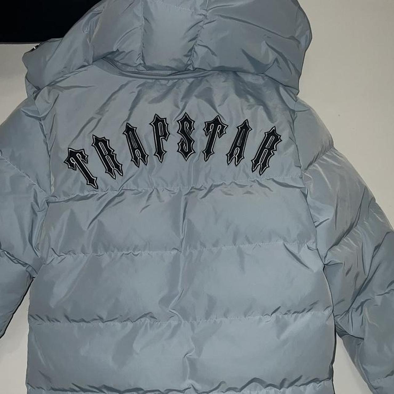 Trapstar Irongate Hooded Puffer Jacket Ice Blue SIZE... Depop