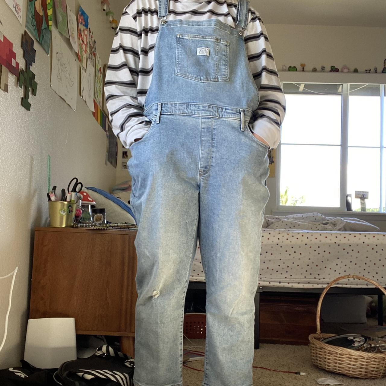 Levi's Men's Blue Dungarees-overalls | Depop