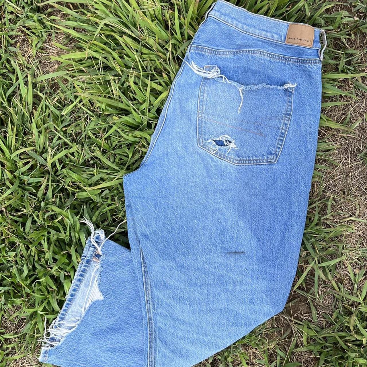 American Eagle Outfitters Women's Blue Jeans Depop