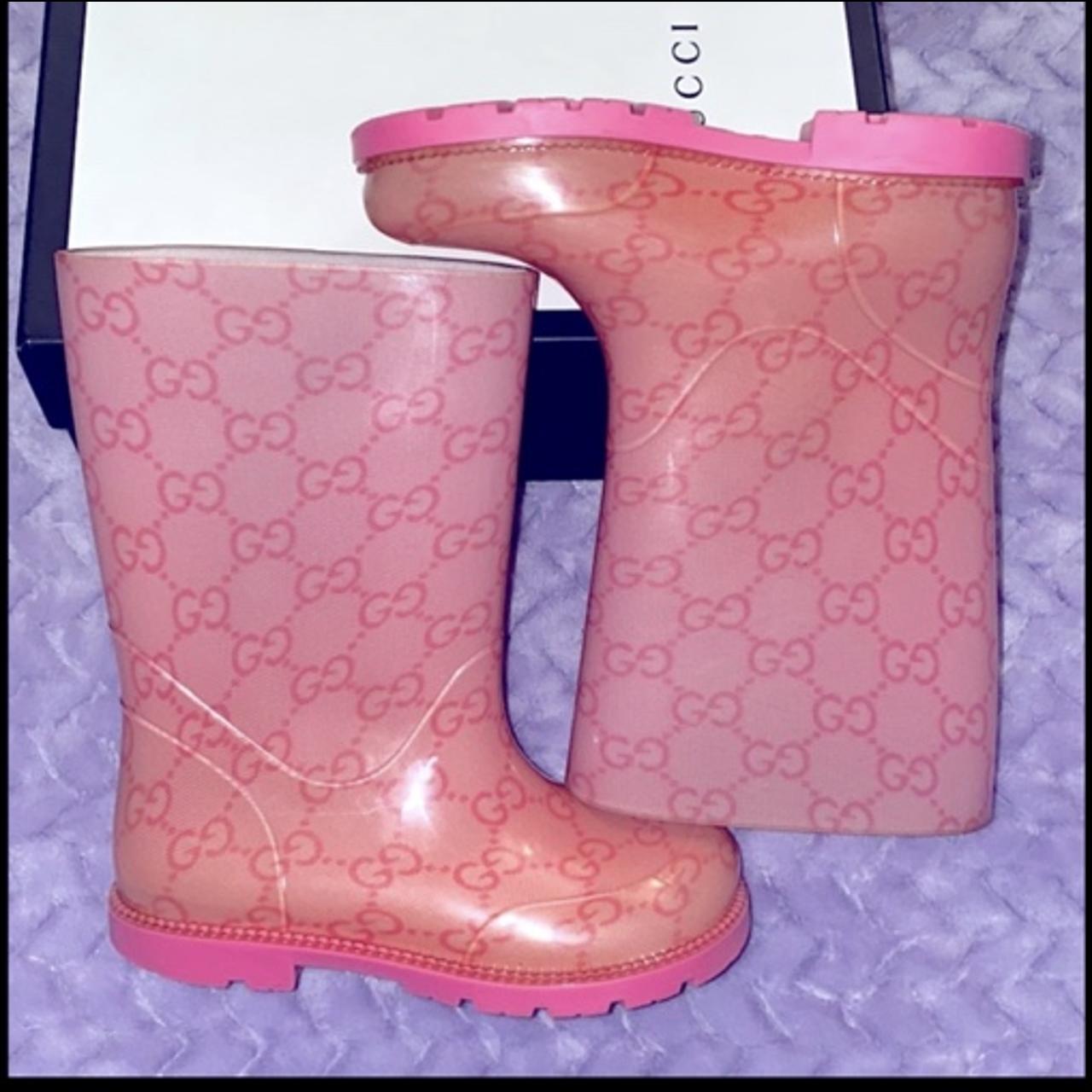 Gucci rain boots pink best sale