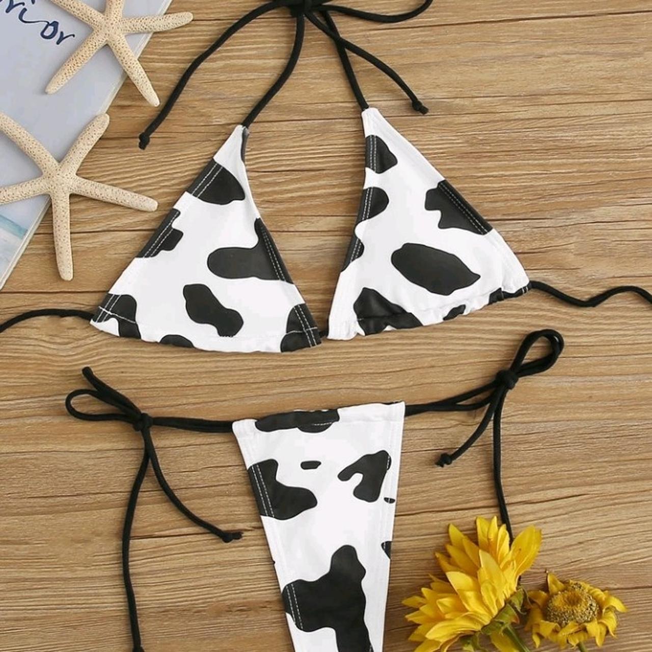 Sexy cow print bikini - Depop