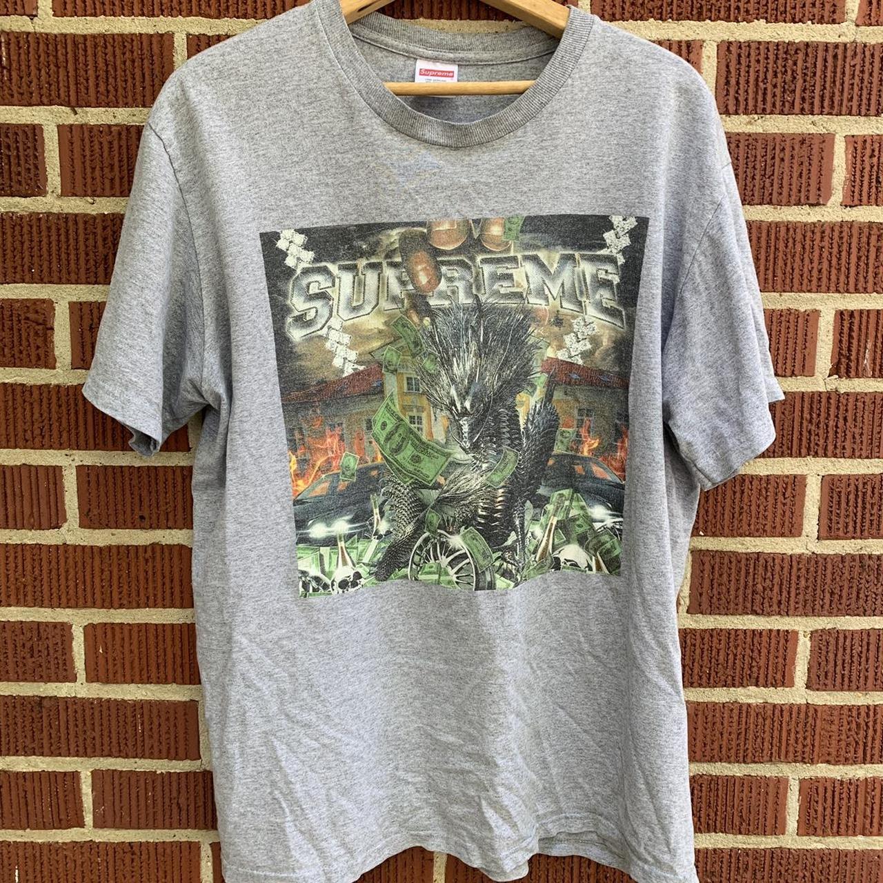 supreme dragon tee grey